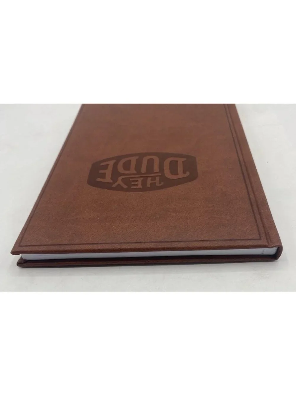 Hey Dude Castelli Leatherette Journal Notebook Lined Pages Made Italy Brown